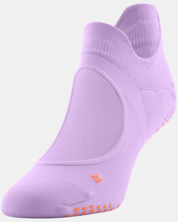 Women's UA Breathe Balance 2-Pack Grip Socks, Purple, pdpMainDesktop image number 2